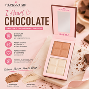 Palette Contour & Highlight Revolution I Heart Chocolate – Mini Palette Viso