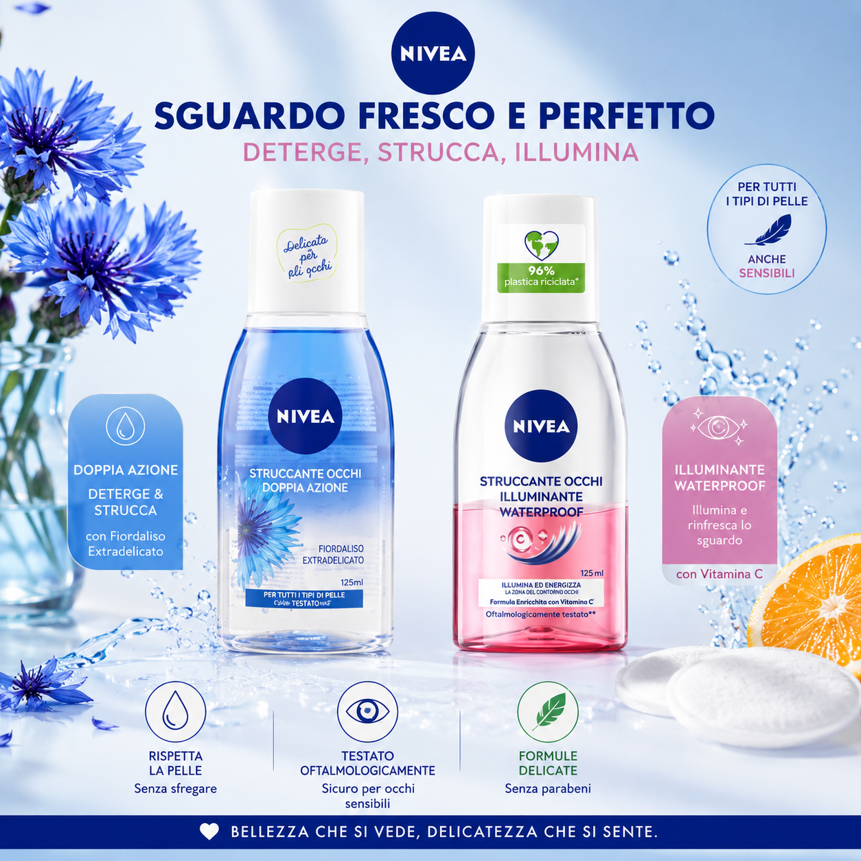 Nivea Struccante Occhi Waterproof 125ml – Doppia Azione e Illuminante