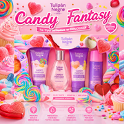 Tulipán Negro Candy Fantasy – Profumo Corpo Dolce e Fruttato
	•	Body Mist
	•	Crema Corpo
	•	Gel Doccia