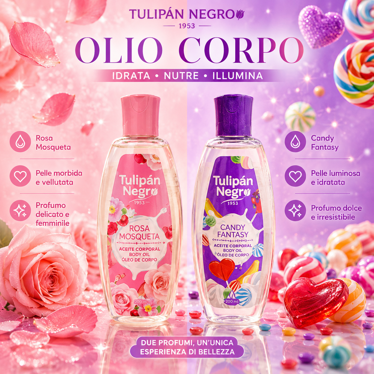 Tulipán Negro Olio Corpo Profumato – Set Body Oil Idratante