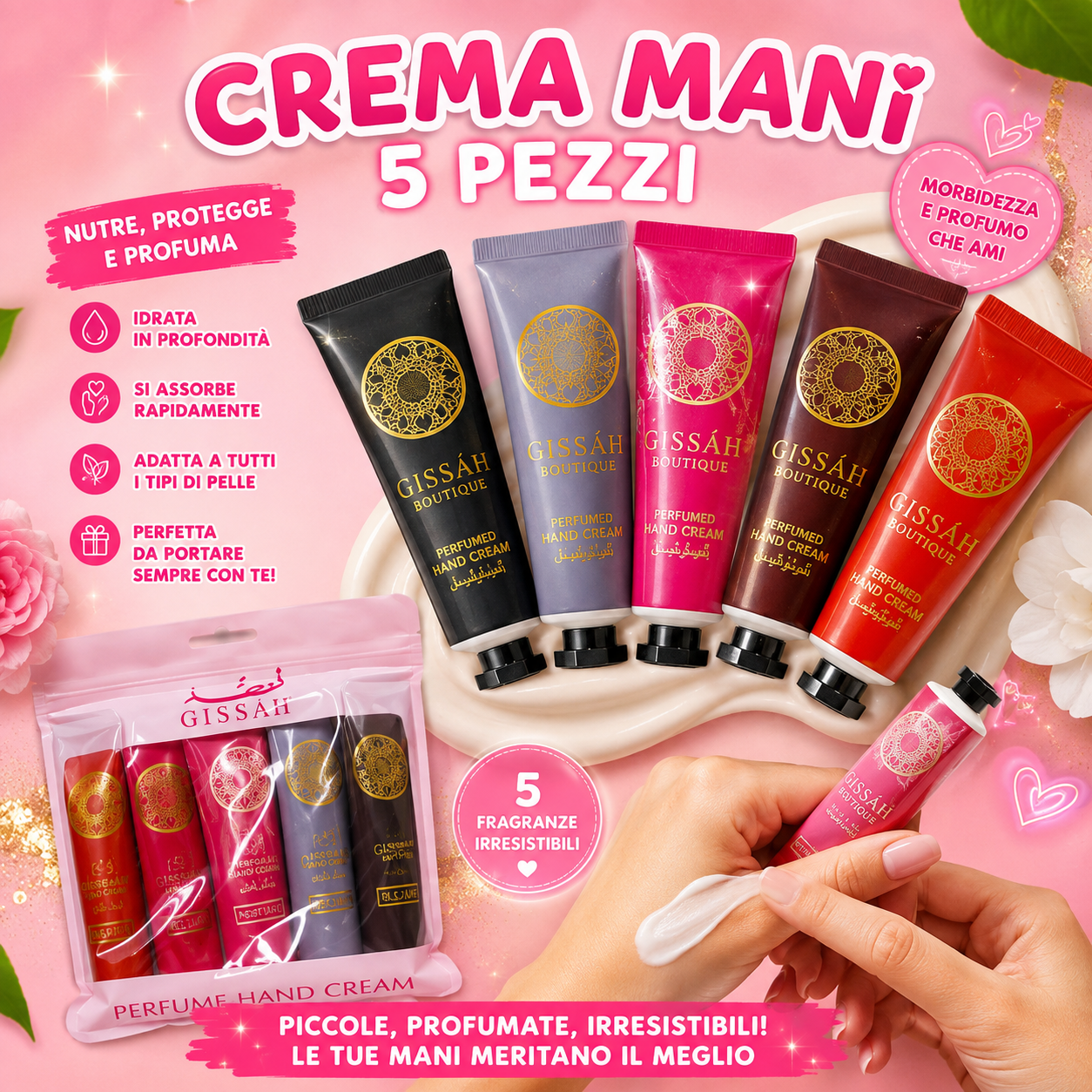 5 CREME MANI | Profumazioni arabe