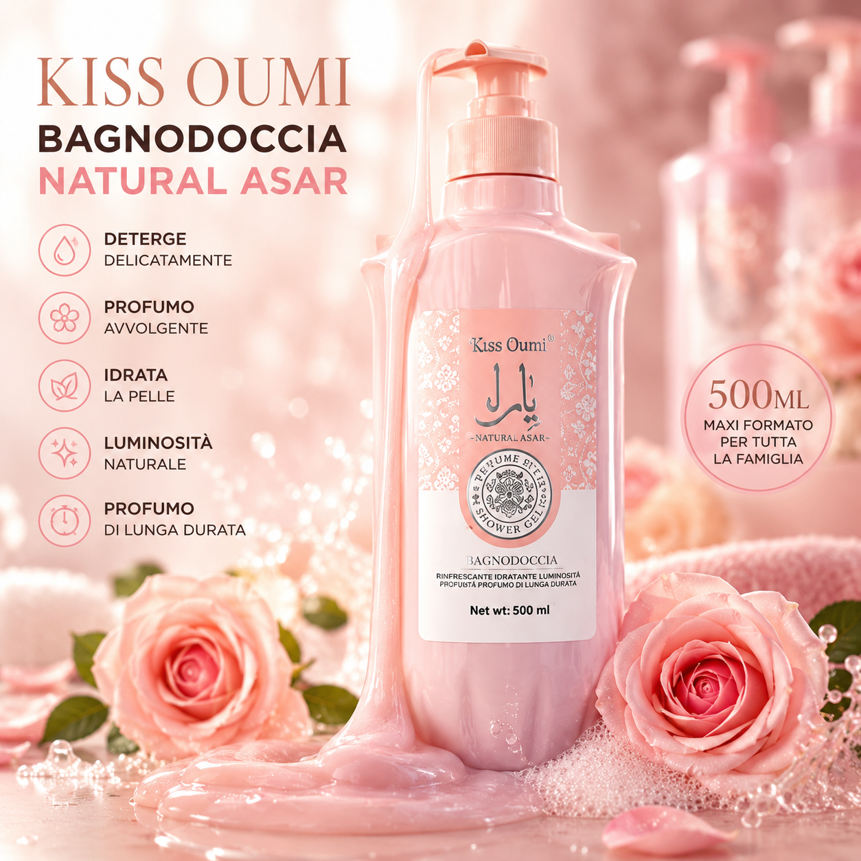 Kiss Oumi Bagnodoccia 500ml – Doccia Crema Profumata YARA
