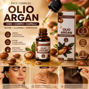 FACE COMPLEX Olio di Argan 30 ml Puro Nutriente per Viso Corpo e Capelli