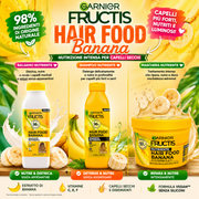 Kit Capelli Secchi Banana – Shampoo + Balsamo + Maschera Garnier Fructis Hair Food
