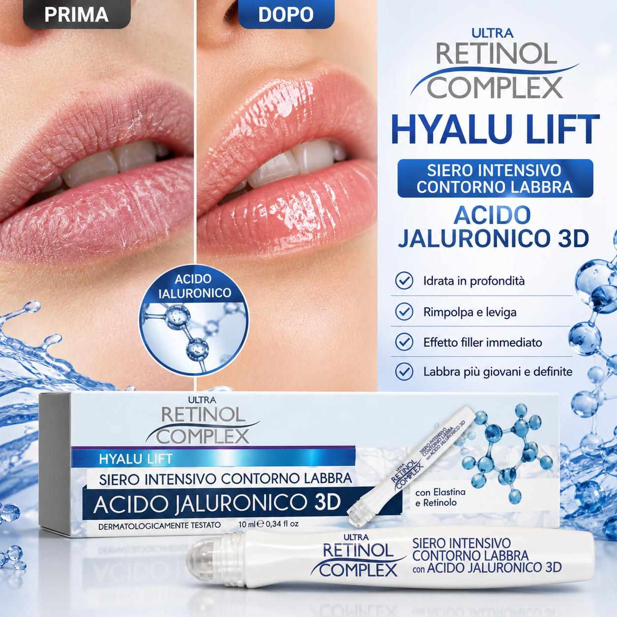 💧 Hyalu Lift – Siero Labbra Contorno (10 ml)