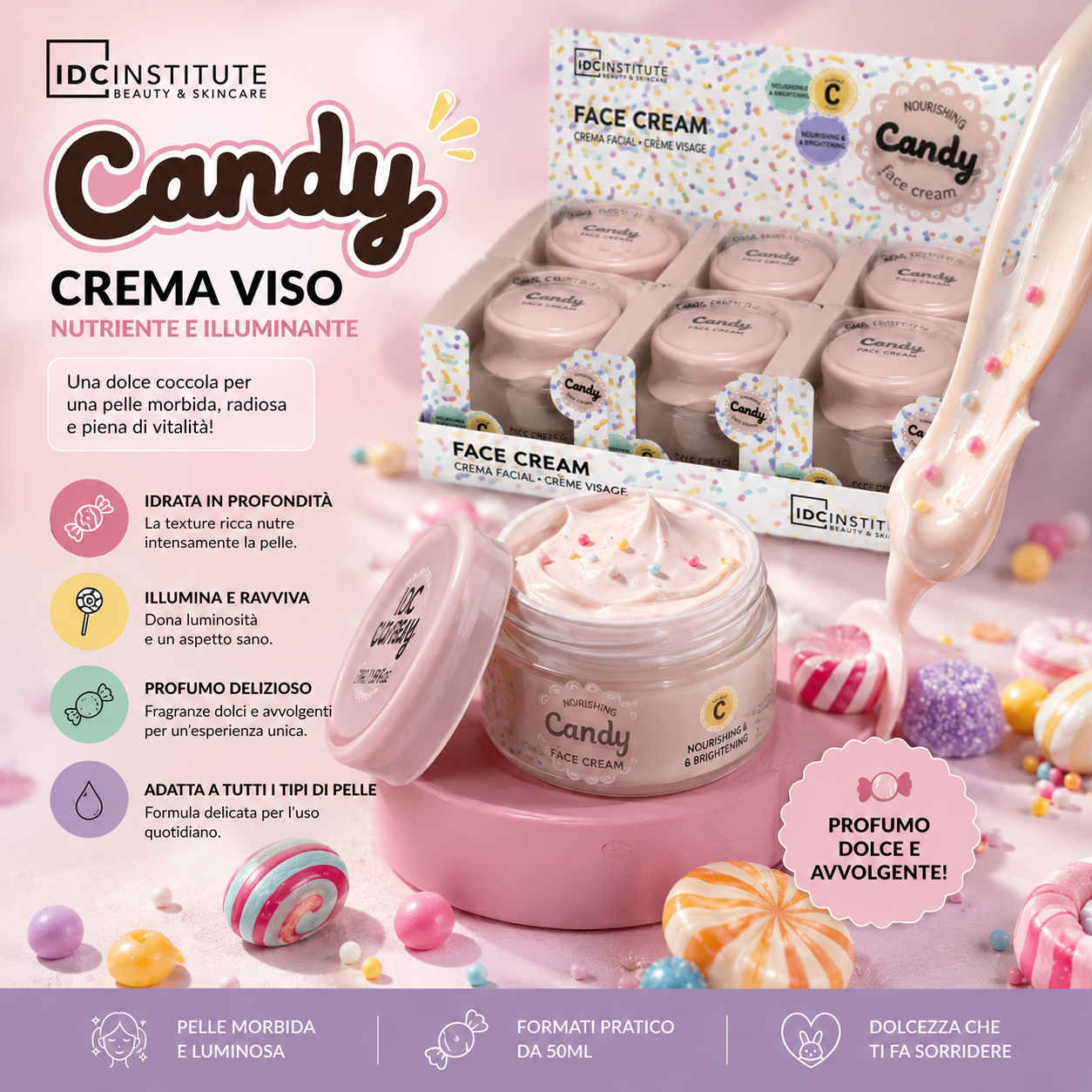 IDC Institute Crema Viso Candy Idratante