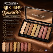 Palette Ombretti Revolution Pro Supreme Bewitch – Toni Nude Oro Bronzo e Rosa