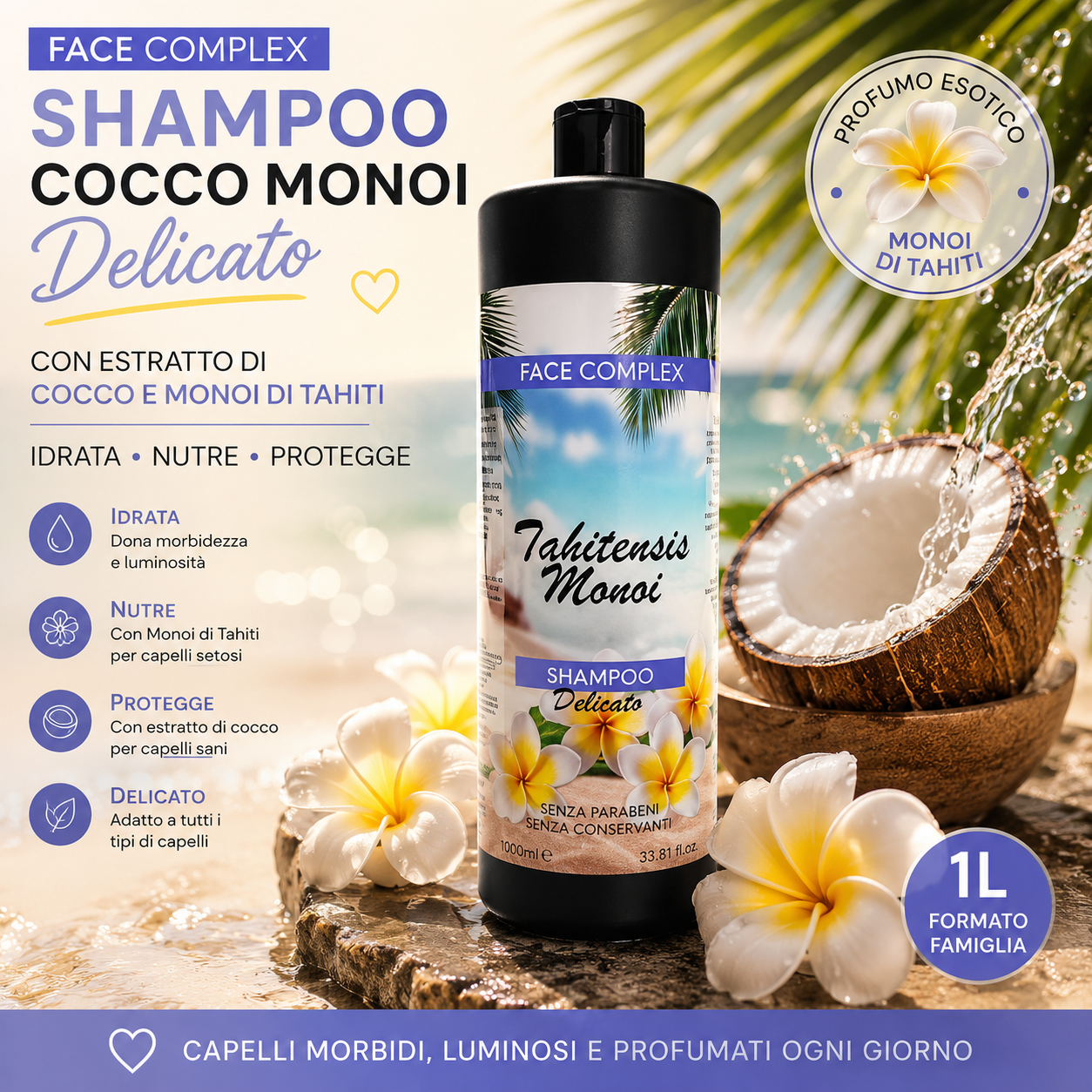 FACE COMPLEX Shampoo Cocco Monoi Delicato
