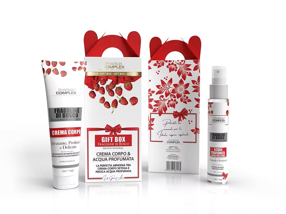 Gift Box Pharma Complex - acqua corpo 75 ml + crema corpo 250 ml // Fragola