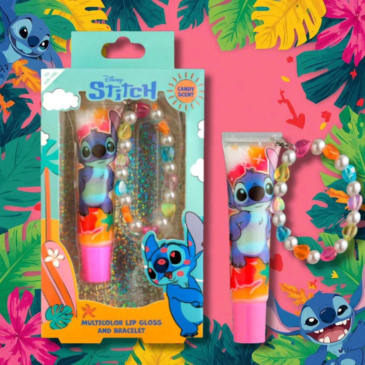 Disney Lip gloss stitch con braccialetto