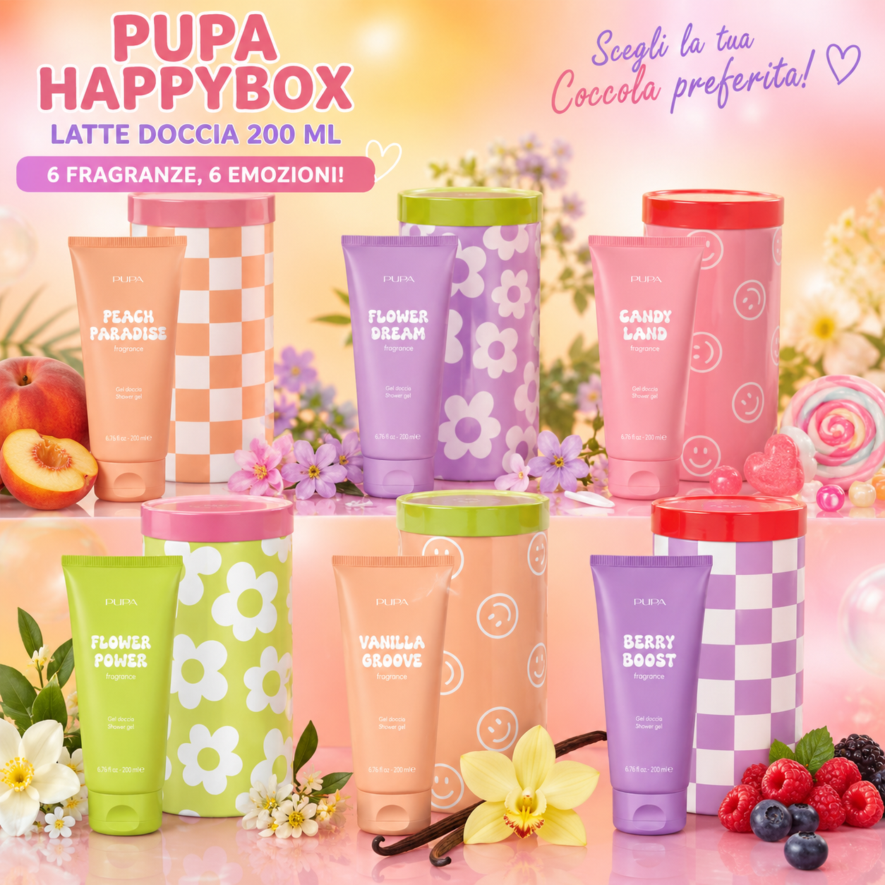 PUPA HAPPYBOX LATTE DOCCIA 200ML