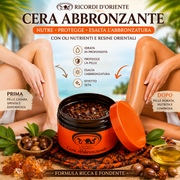 Ricordi d’Oriente Cera Abbronzante 150 ml | Acceleratore Abbronzatura per Pelle Dorata