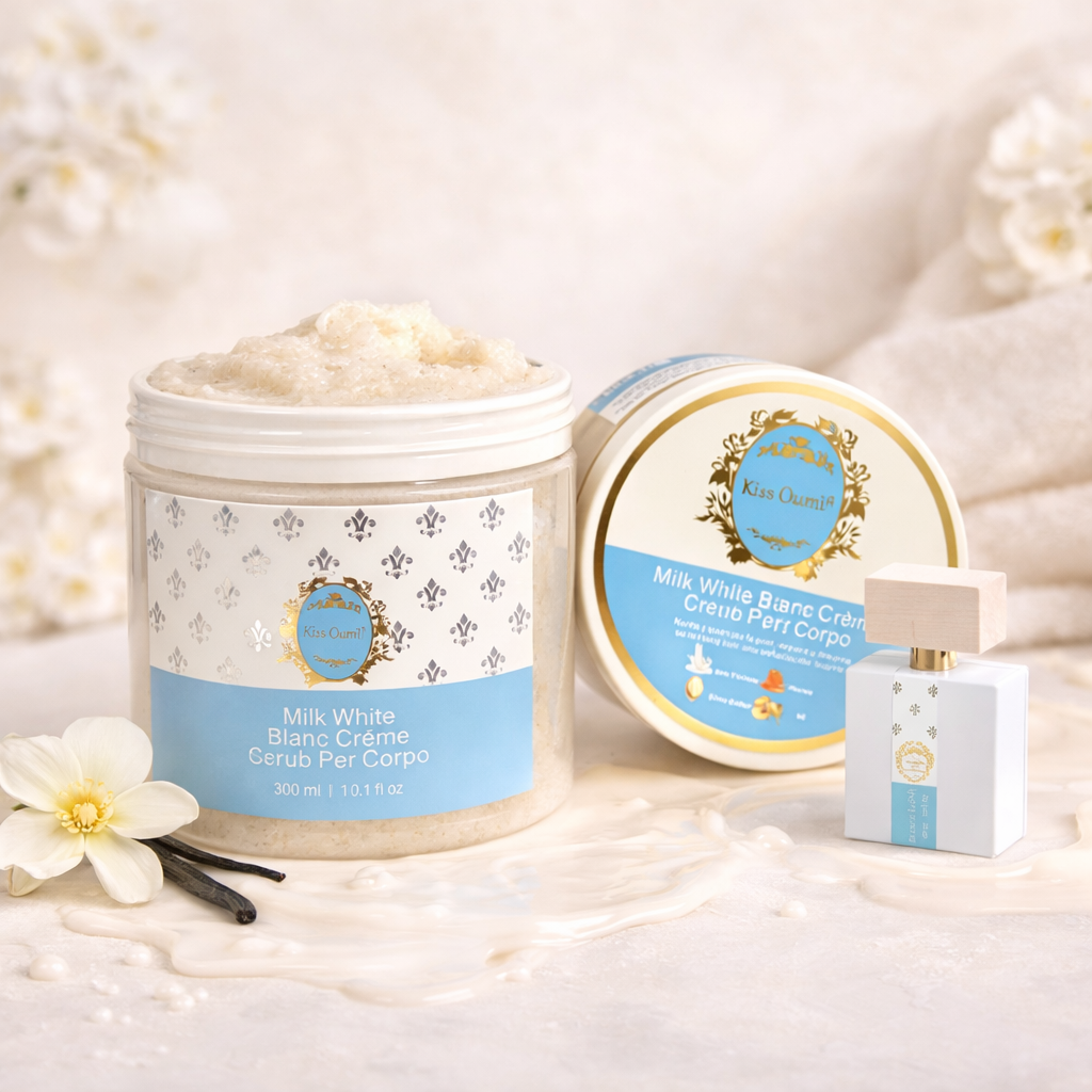 Scrub Corpo Milk White Blanc Crème – Esfoliante Latte e Vaniglia Pelle Morbida 500ml  BIANCO LATTE 🥛
