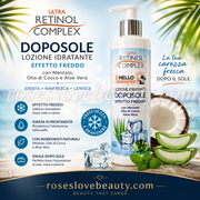 Retinol Complex Doposole Lozione Idratante Effetto Freddo Aloe Vera 250ml | roseslovebeauty.com