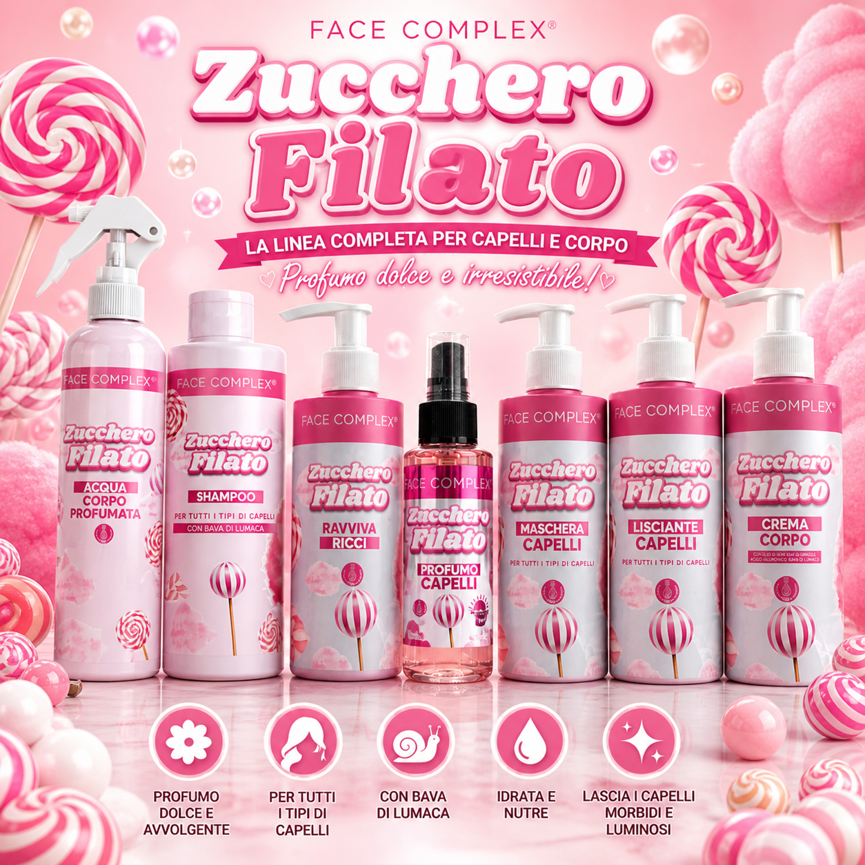 Zucchero Filato – Linea Completa Corpo & Capelli Profumata