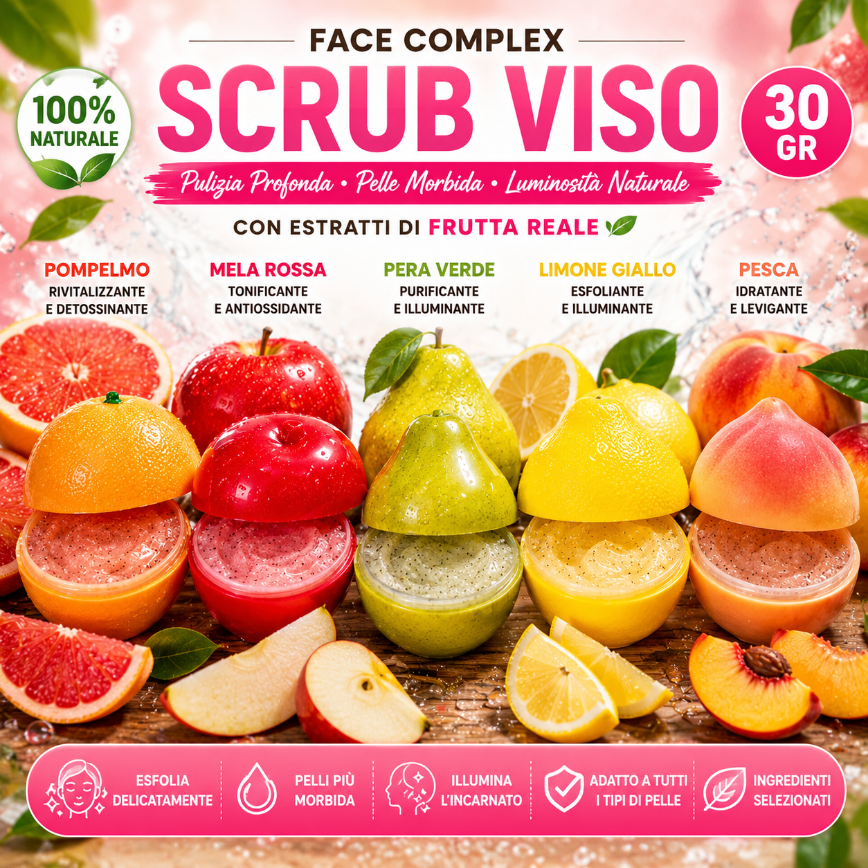 Scrub viso alla frutta