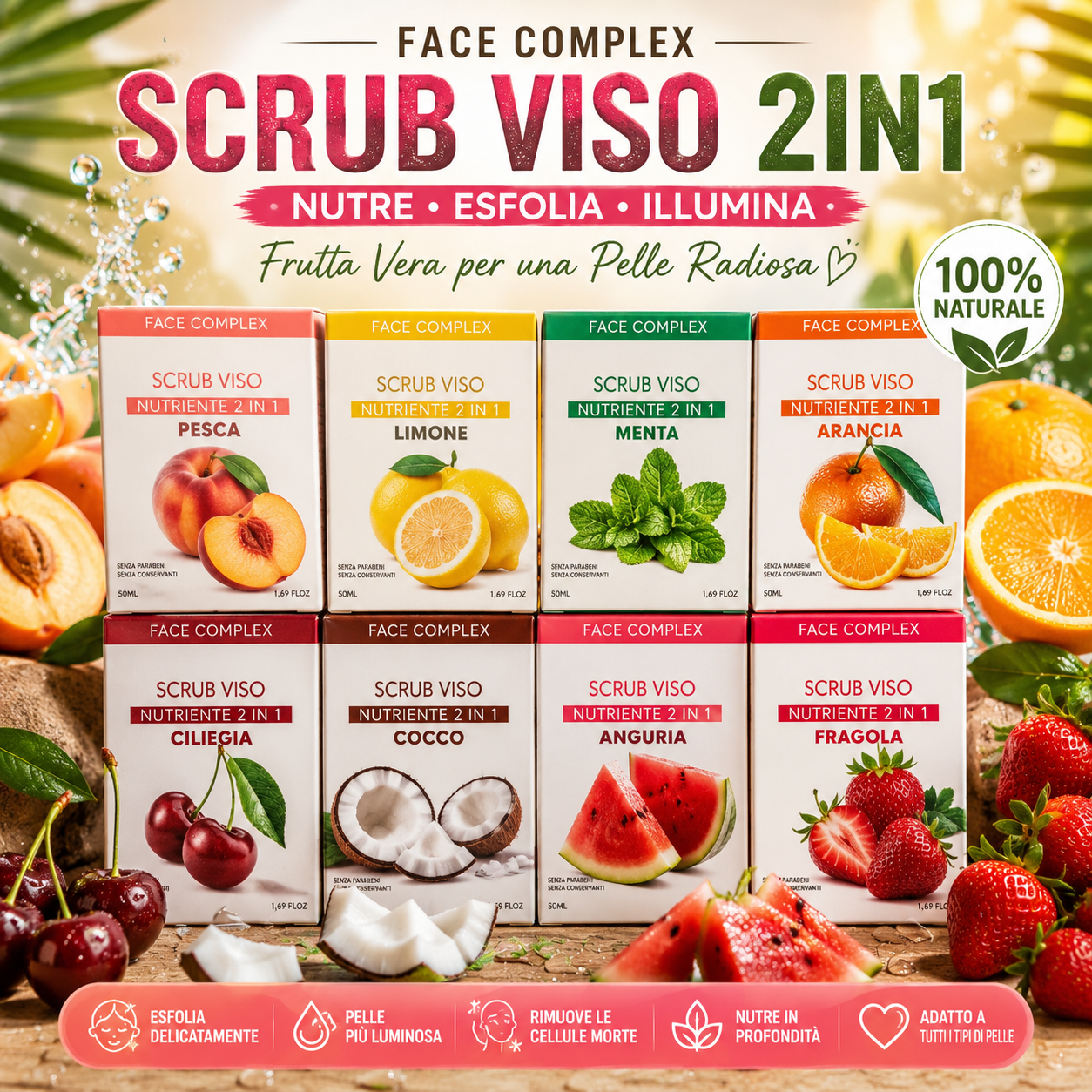 SCRUB VISO 2 IN 1 FRUIT