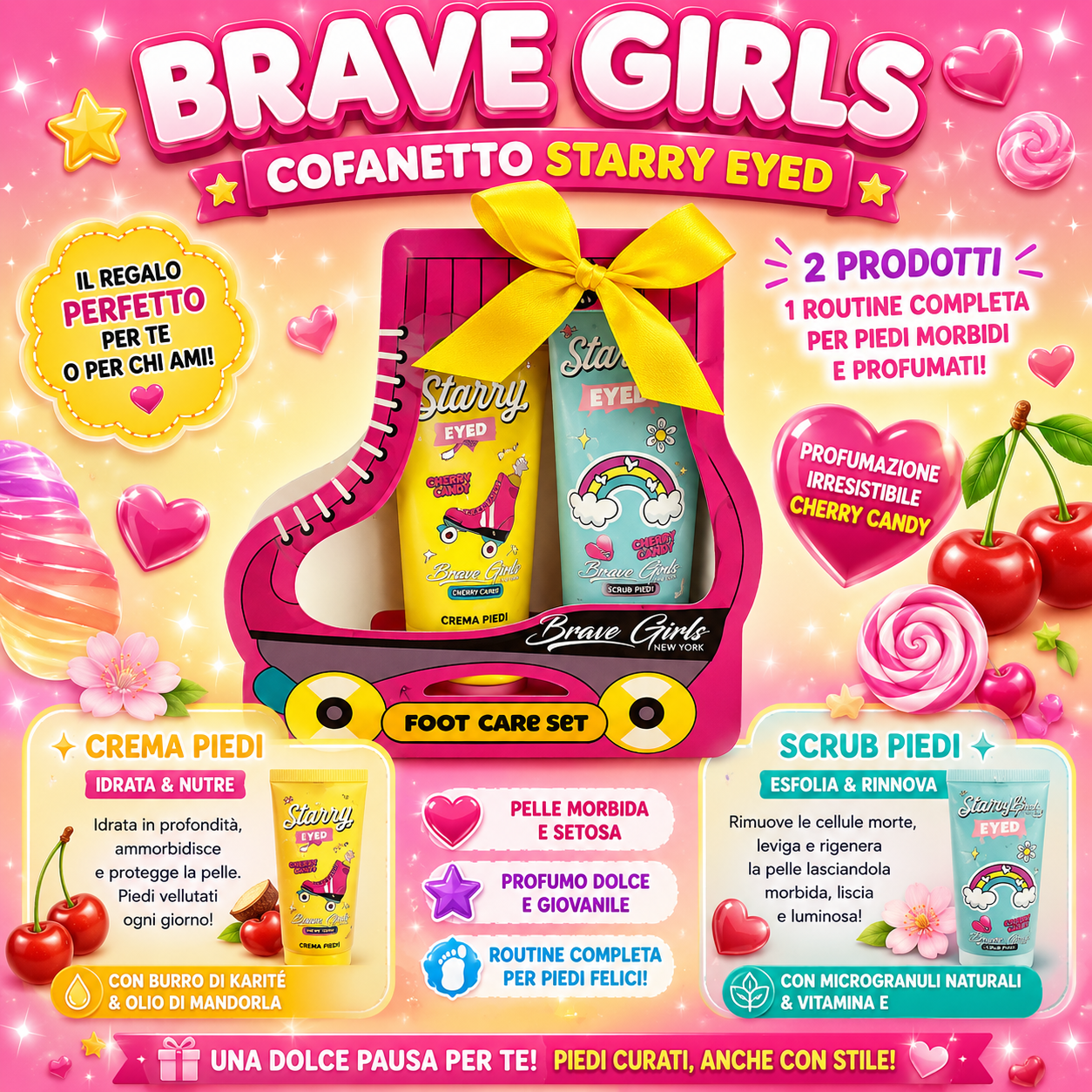 BRAVE GIRLS CREMA PIEDI E SCRUB PIEDI