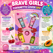 BRAVE GIRLS SET 5pz bagno doccia+gel doccia+bomba da bagno+crema corpo+scrub corpo