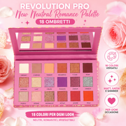 REVOLUTION PRO PALETTE NEW NATURAL ROMANCE PALETTE 18 ombretti