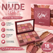 Bellaoggi Nude Studio Glow – Palette Ombretti 18 Colori Nude & Shimmer ✨