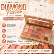 Magic Studio Diamond Palette – Palette Ombretti 18 Colori Effetto Glow 💎