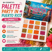 BH Cosmetici Party in Puerto Rico – Palette Ombretti 16 Colori Tropical 🌴