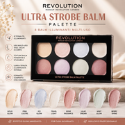 Revolution Ultra Strobe Balm Palette Illuminante 8 Colori