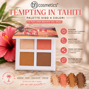BH Cosmetics Tempting In Tahiti Palette Viso Bronzer & Illuminante 4 Colori