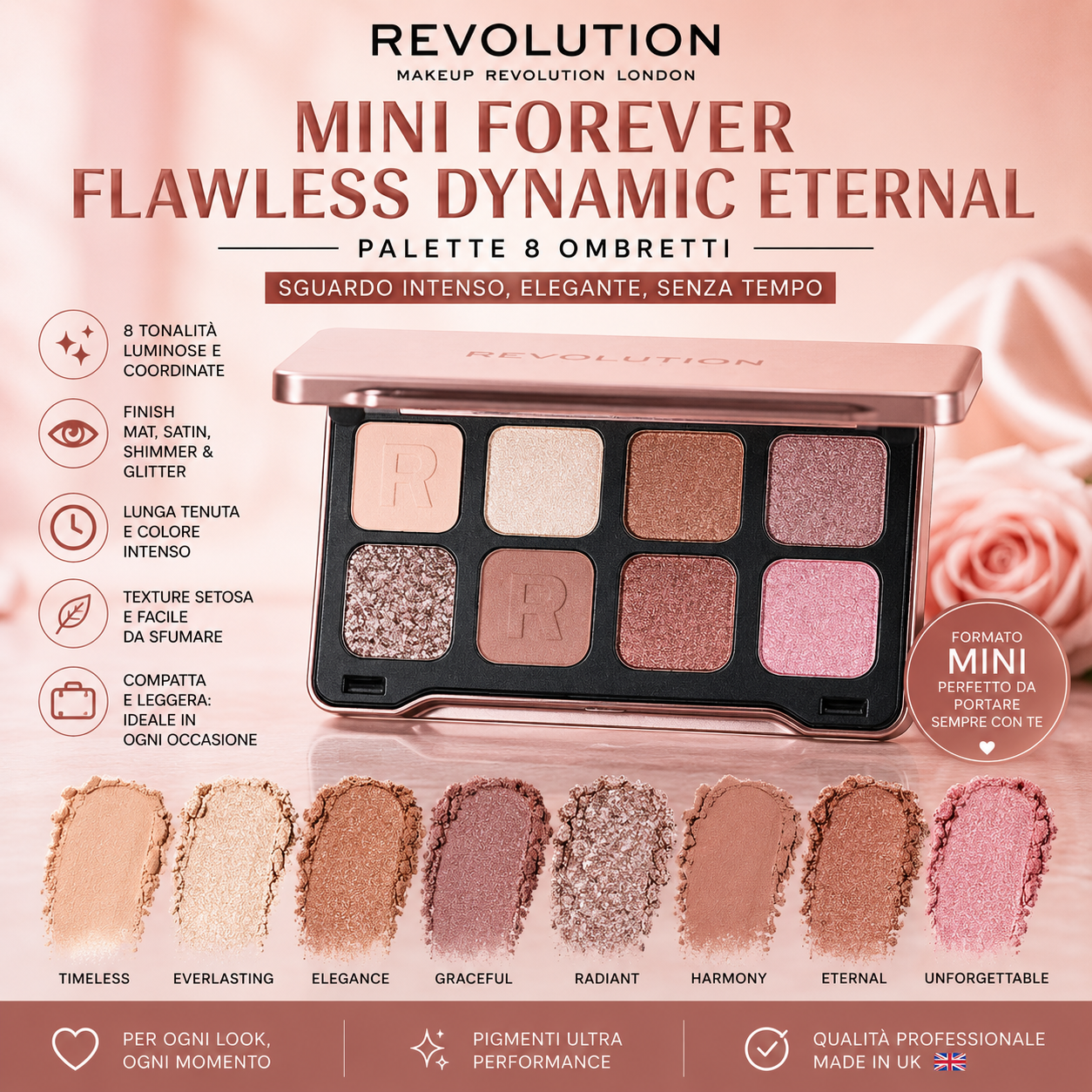 Revolution Mini Forever Flawless Dynamic Eternal Palette 8 Ombretti