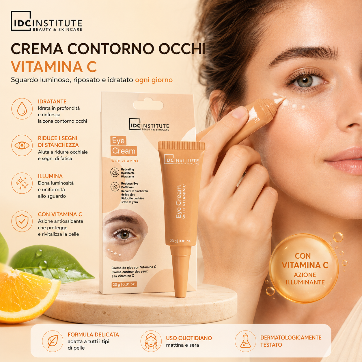 IDC Institute Crema Contorno Occhi Vitamina C 23g ✨👁️